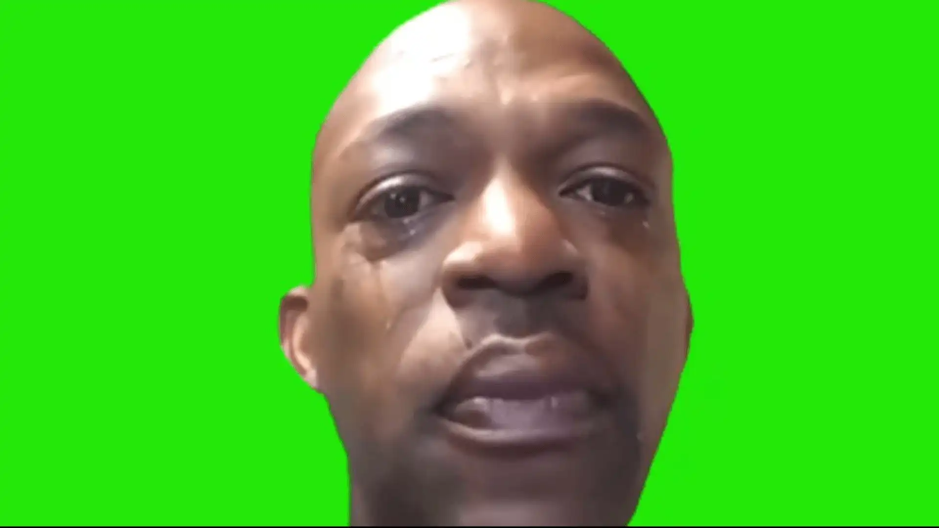 Black Guy Crying Meme Trend green screen