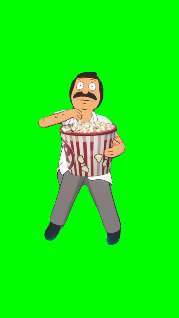 Bob Eating Popcorn Meme Green Screen