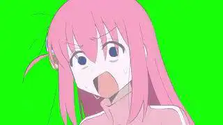 Bocchi The Rock Hitori Surprised Green Screen