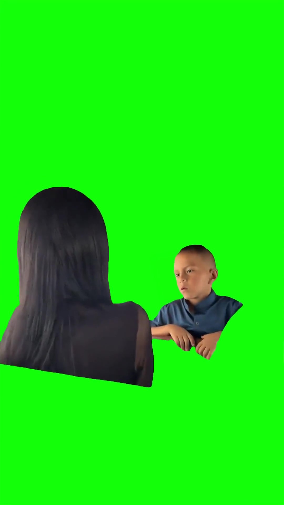 Boy staring at girl Green Screen Meme