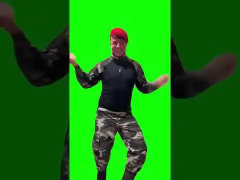 Brazilian Solider Dancing Green Screen