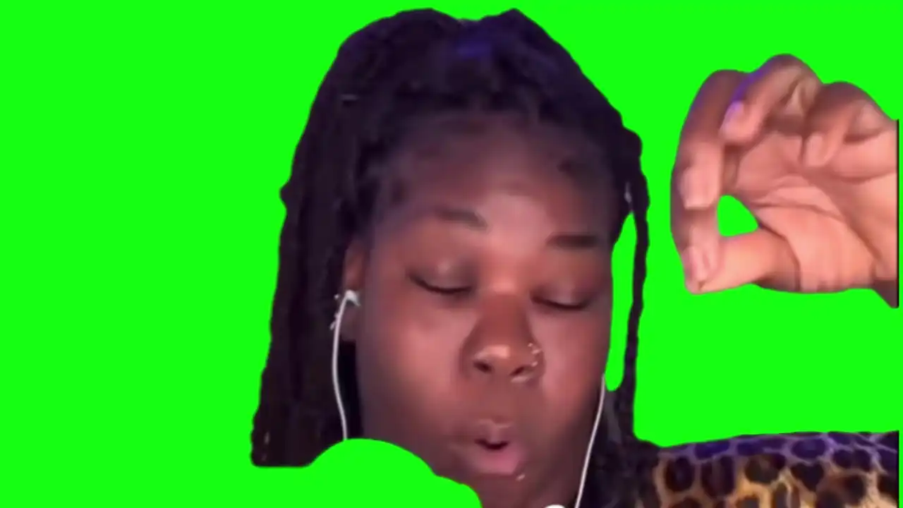 burp excuse me meme green screen