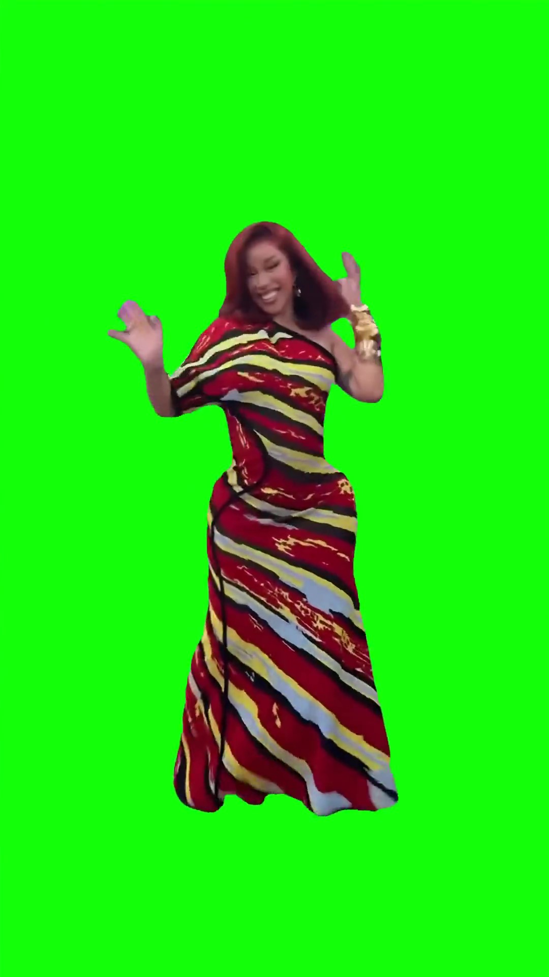 Cardi B intro dance Green Screen Meme