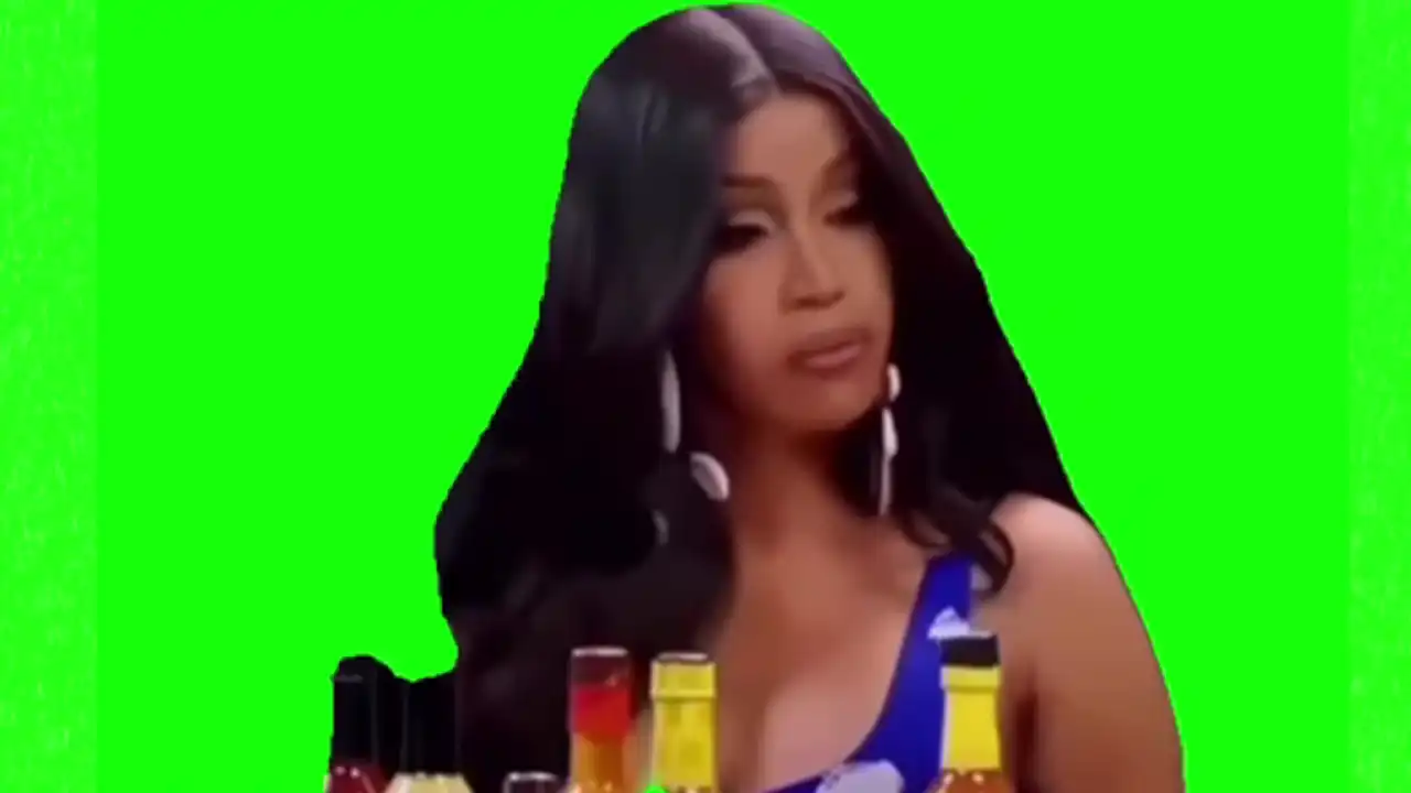 Cardi B oh shit meme Green Screen