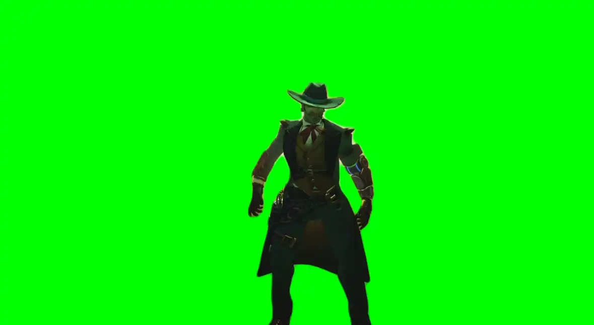 Cassidy Overwatch Walking Green Screen