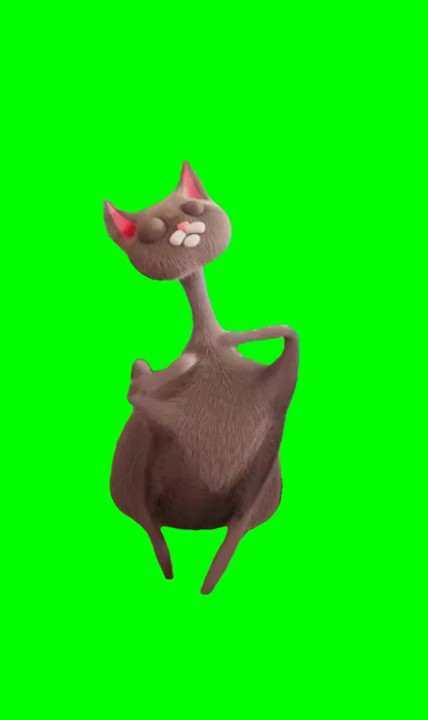 Cat dancing to skibidi green screen