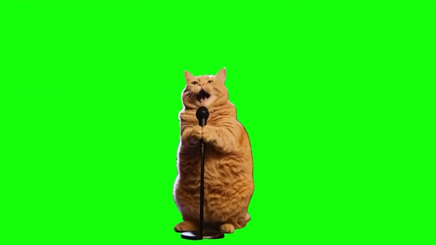 Cat Singing Opera Green Screen Memes