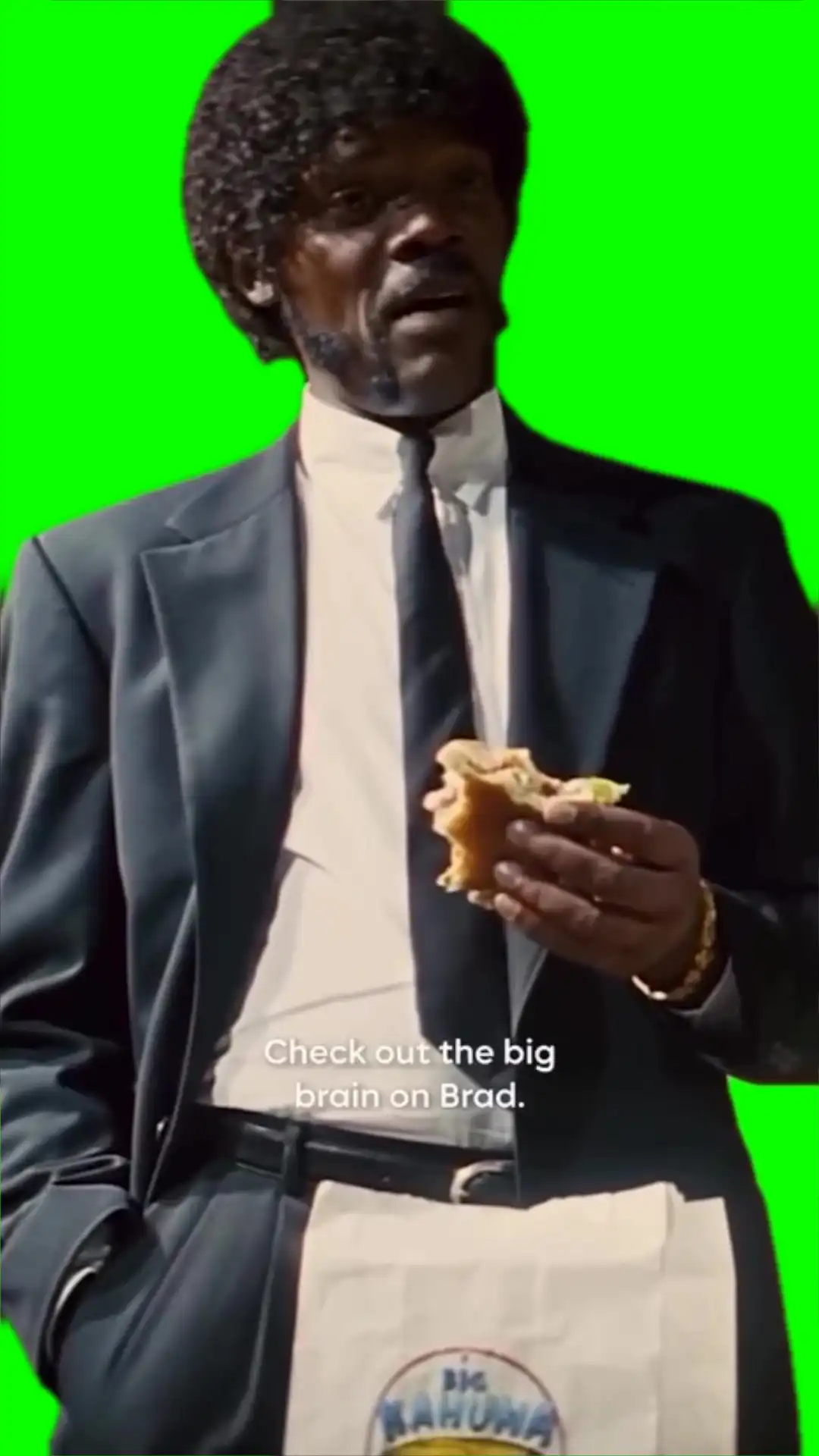 Check out the big brain on Brad green screen