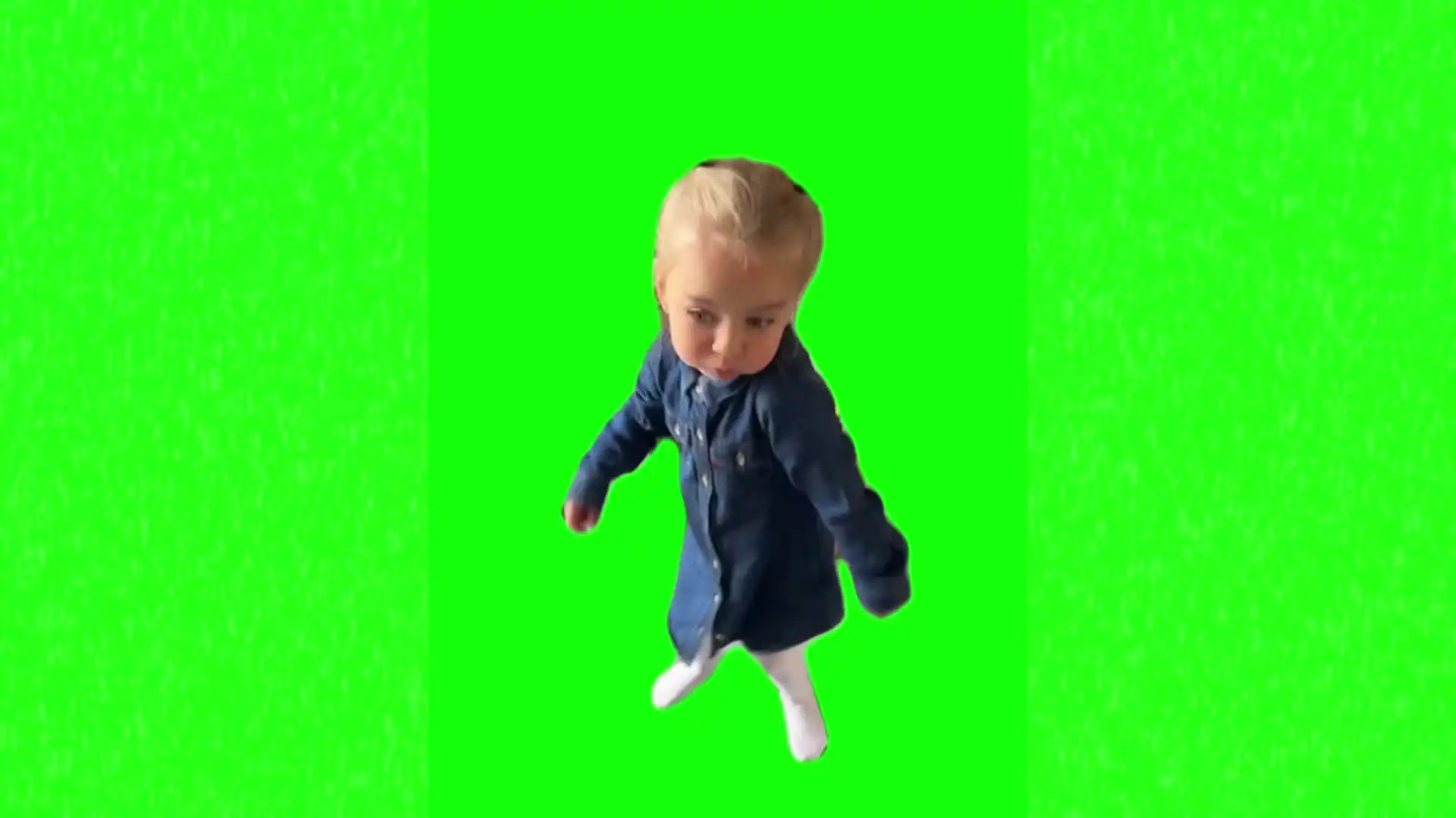 Chicken dance from soft to hard rock meme green screen