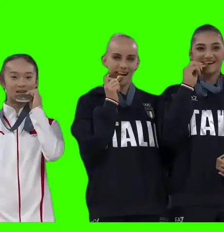Chinese Gymnast Girl Biting Medal Meme