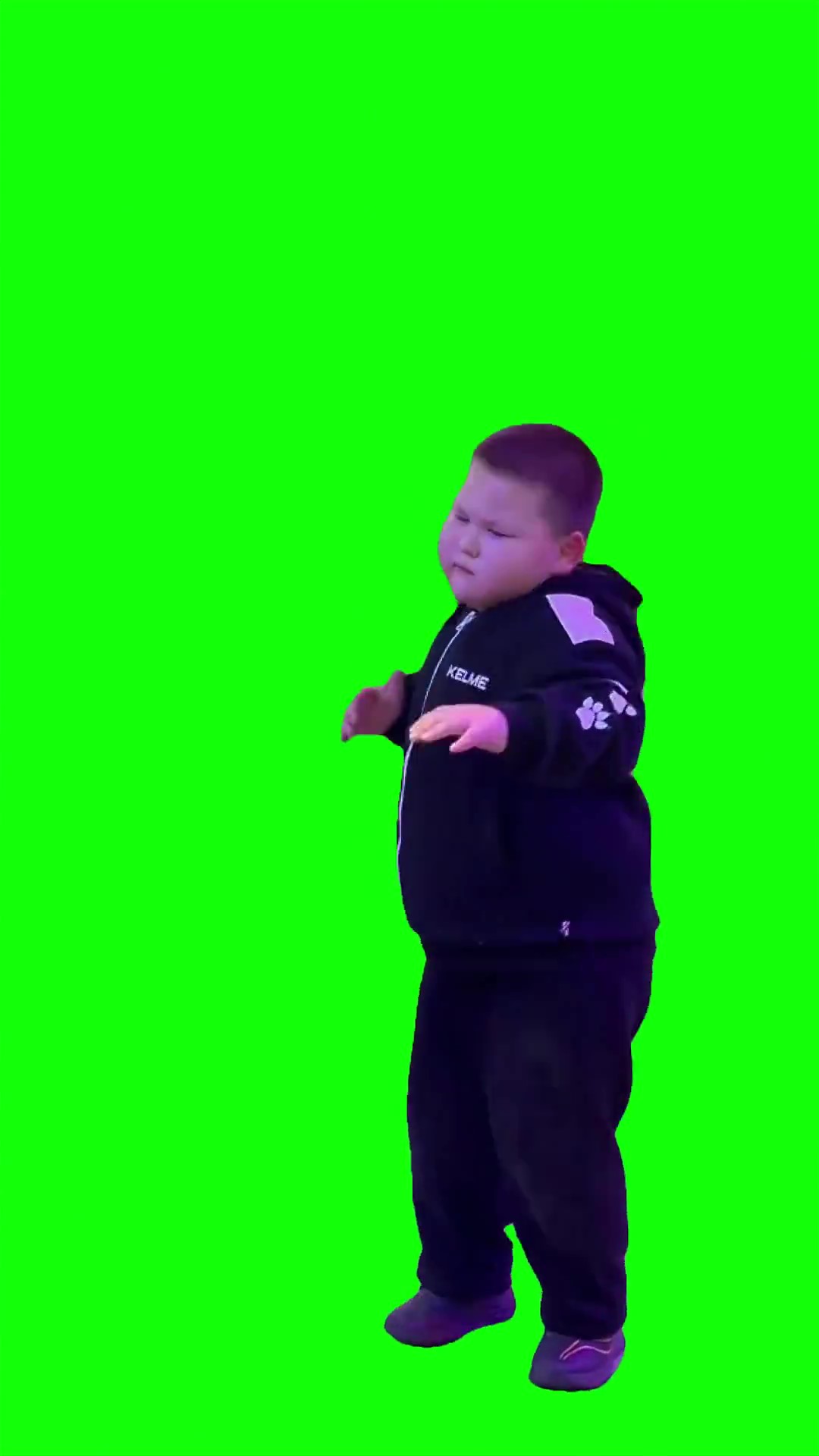 Chubby kid dancing Green Screen Meme