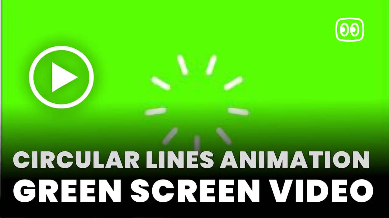 Circular lines Animation Green Screen