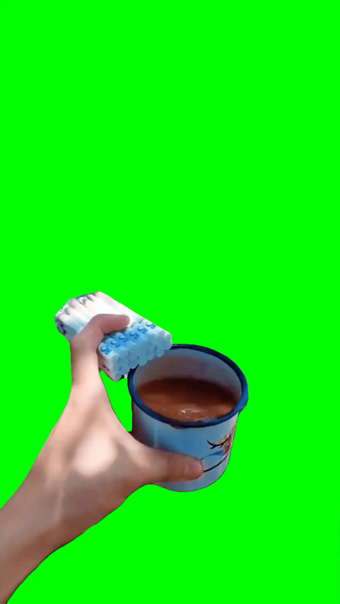 Coffee and coughing meme green screen