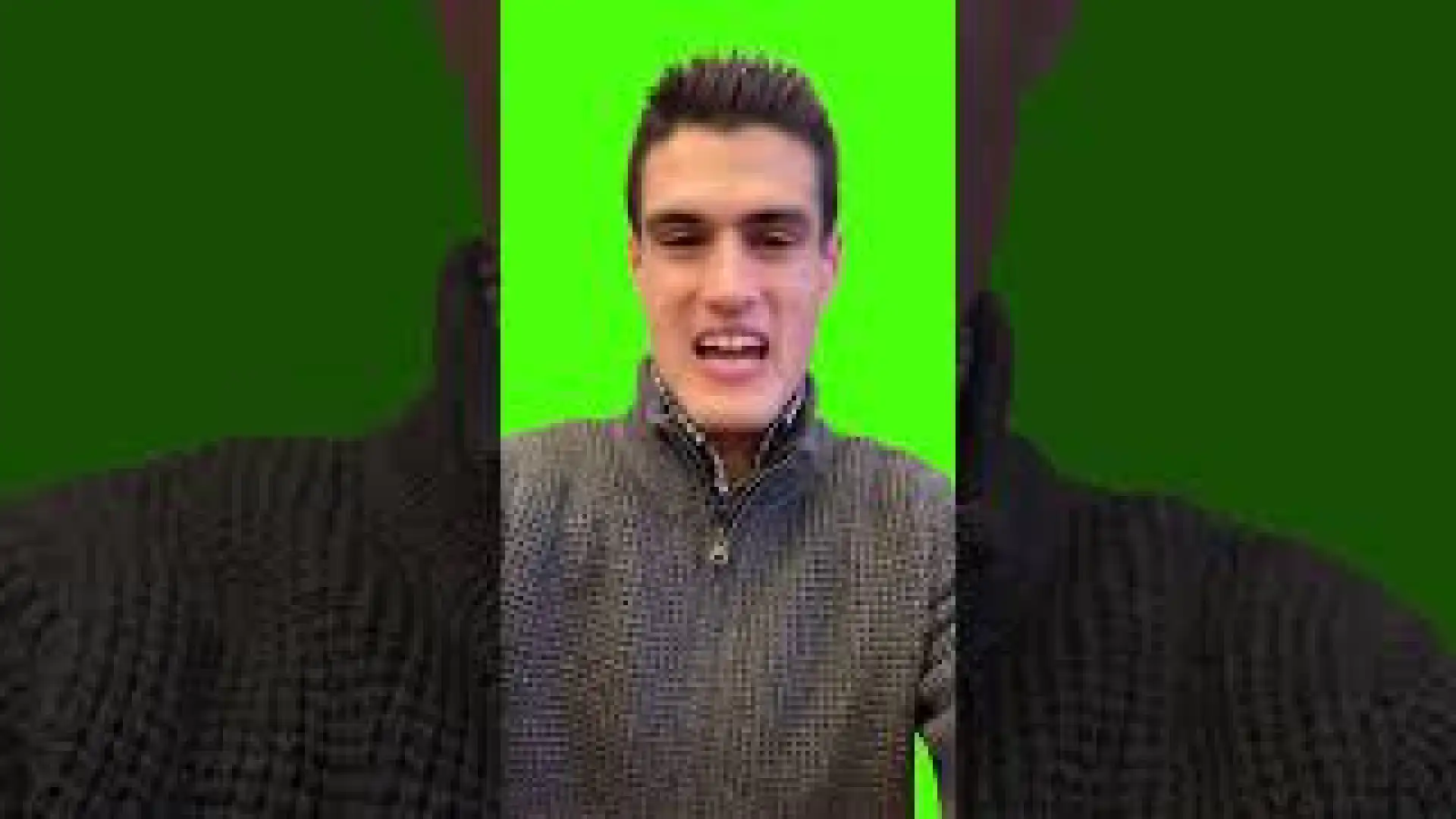 Come after me cause im a man green screen