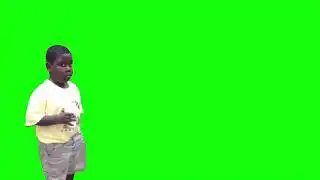 Confused fat kid looking meme Green screen