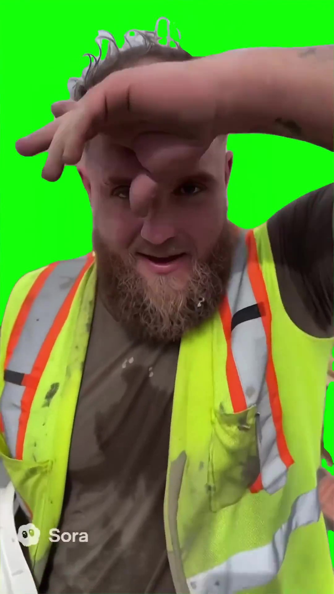 Construction Paul Green Screen Meme