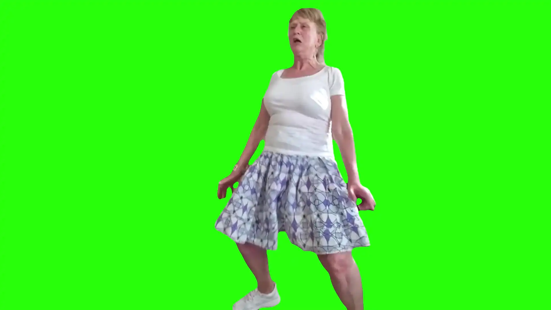 crazy dancing lady meme Green Screen