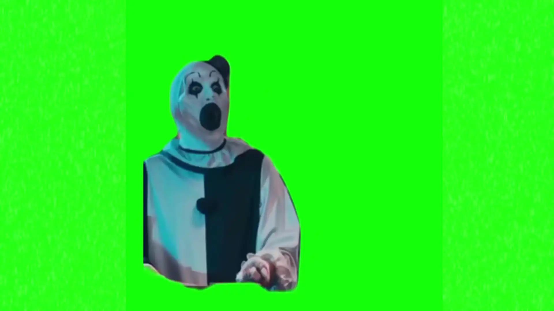 creepy clown meme green screen