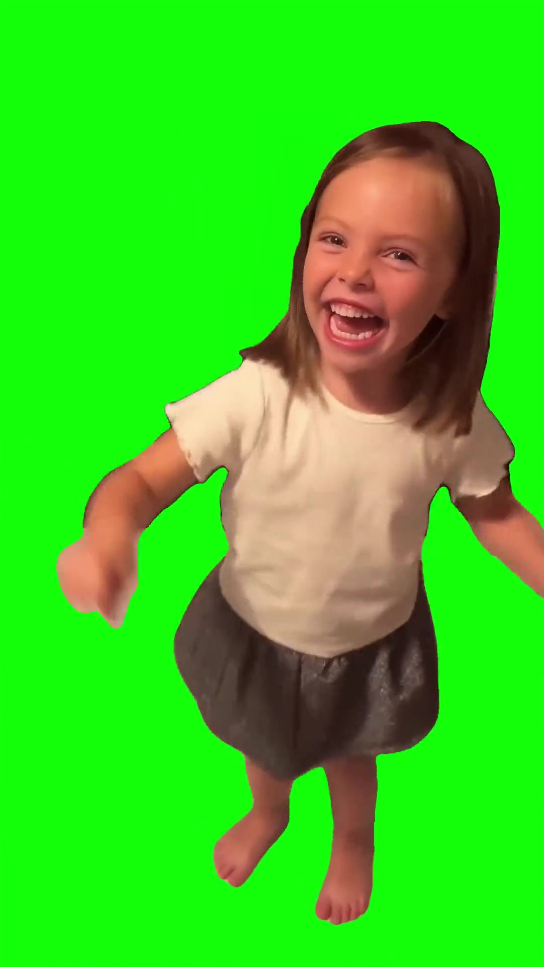 Creepy moto dance girl Green Screen
