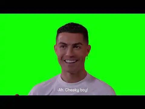 Cristiano Ronaldo Ah Cheeky boy Green Screen