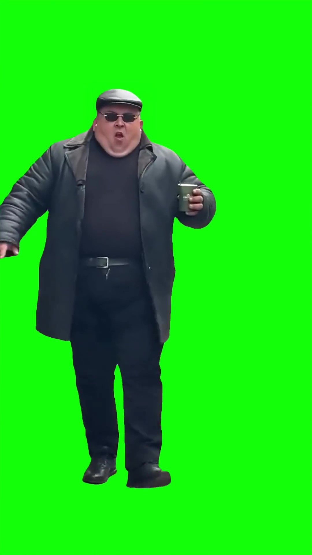 Dad boss with coffee Green Screen Meme