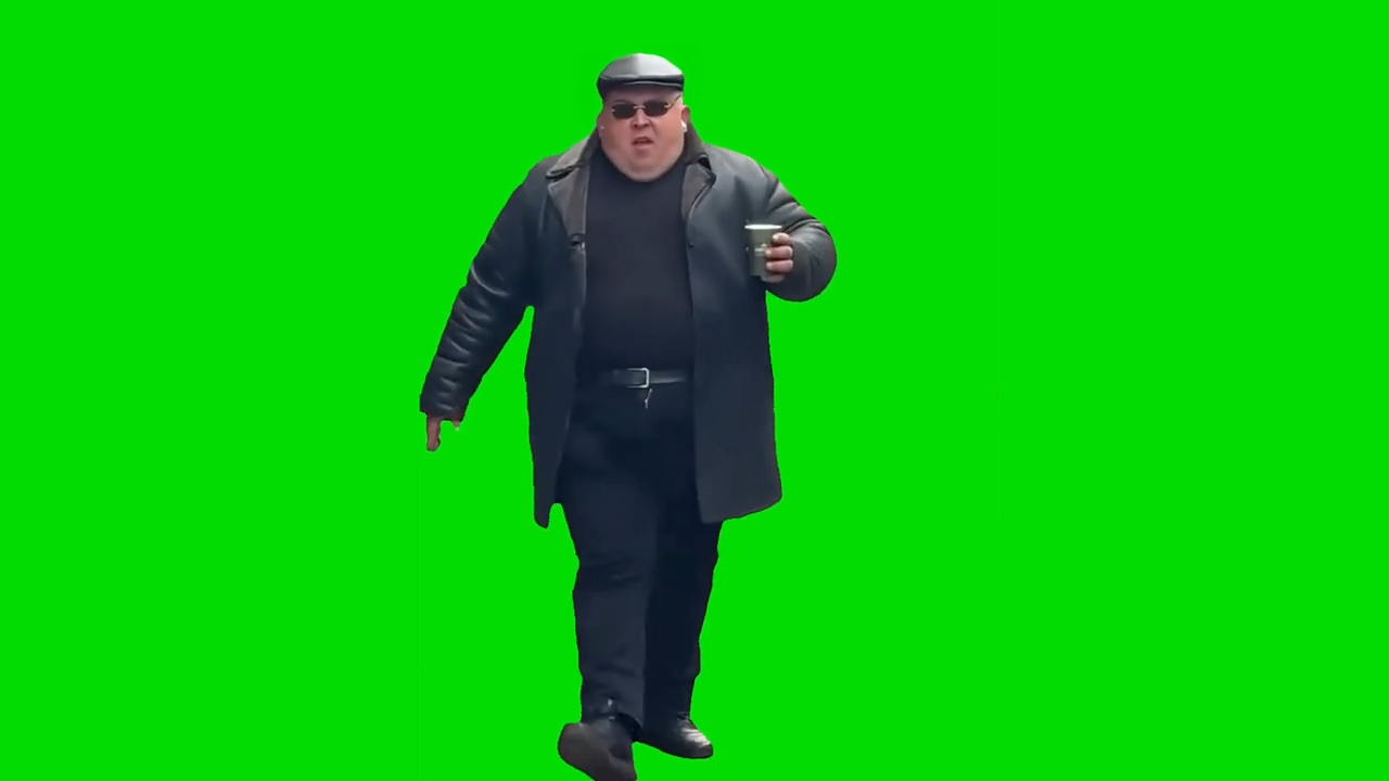 Dad Boss With Coffee Green Screen Meme Video