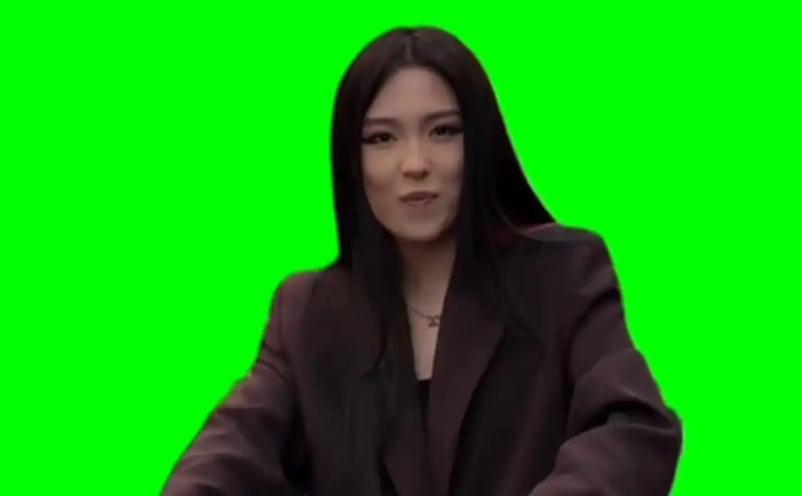 Dancing girl meme green screen