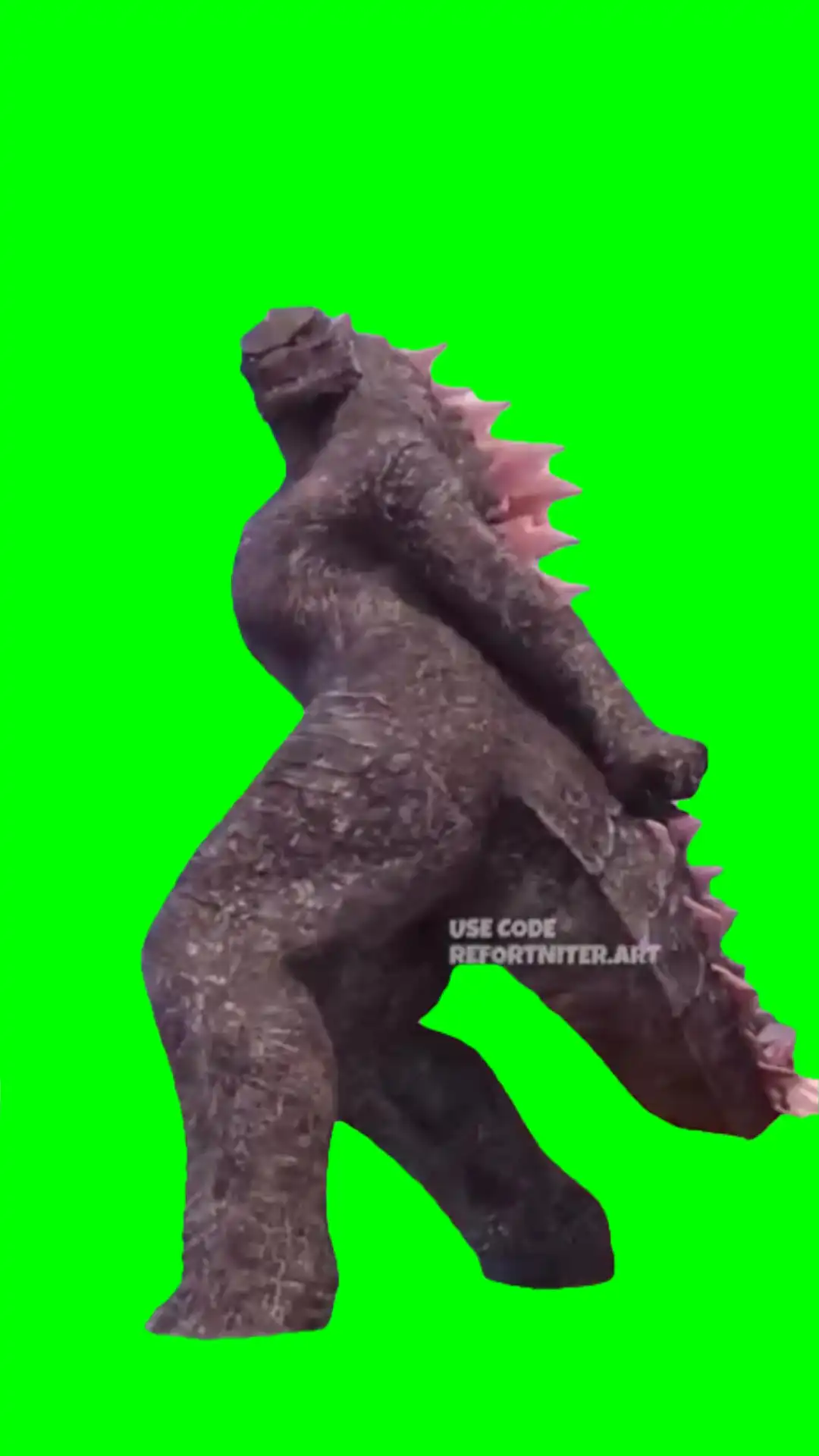 Dancing Godzilla green screen