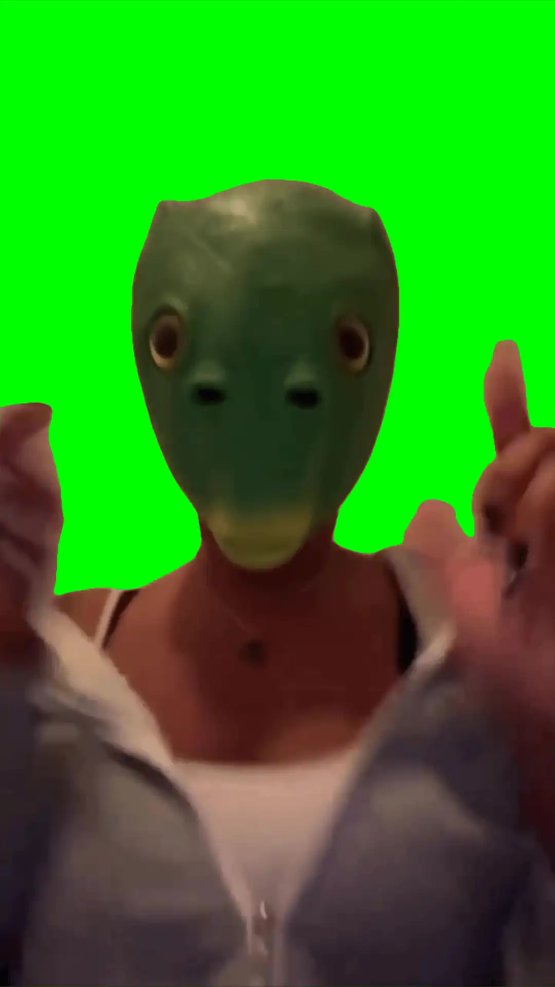 Dancing in frogs mask Meme Green Screen