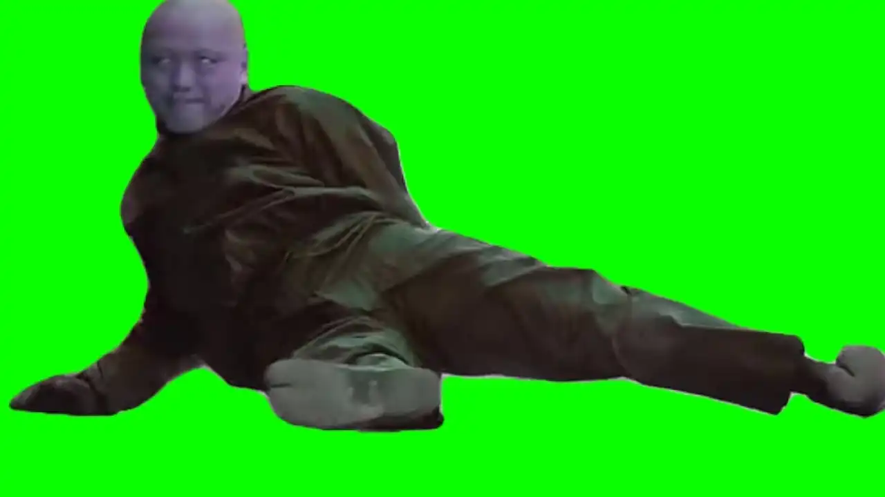Dancing on floor meme Green Screen