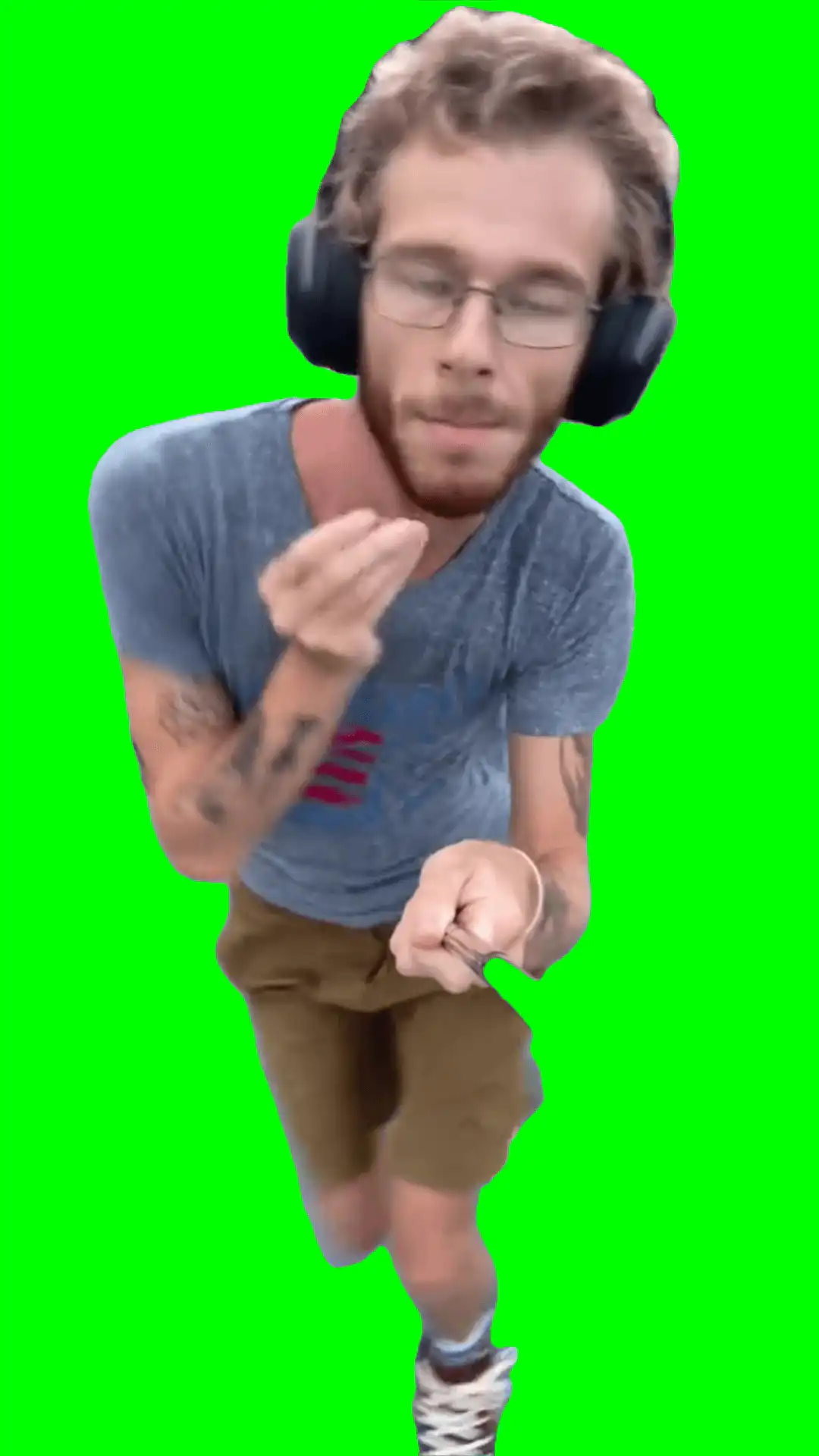 dancing on rollers green screen