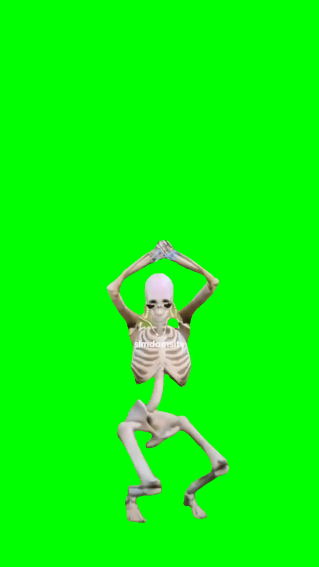 Dancing skeleton green screen
