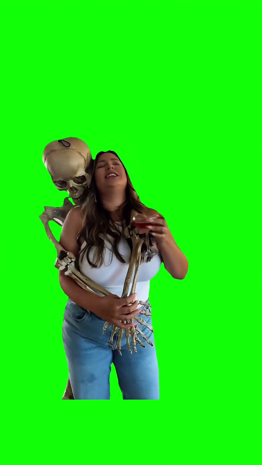 Dancing with skeleton Green Screen Meme