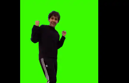 david dobrik dancing green screen