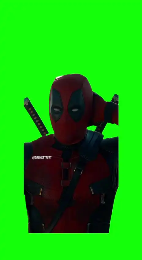 Deadpool Suprised Meme green screen