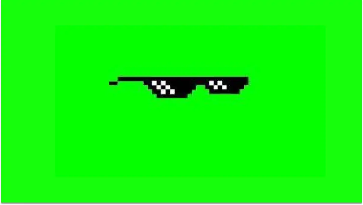 Deal With it Glasses Green Screen