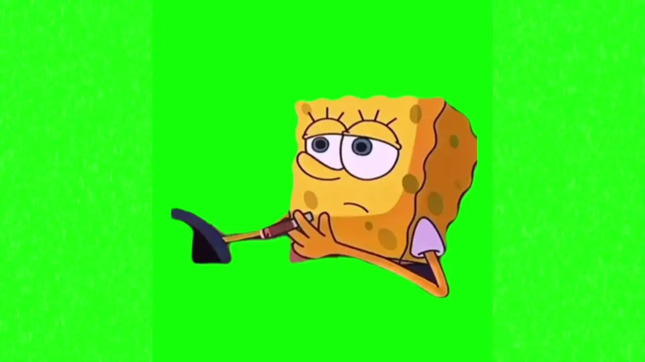 Depressed SpongeBob Green Screen