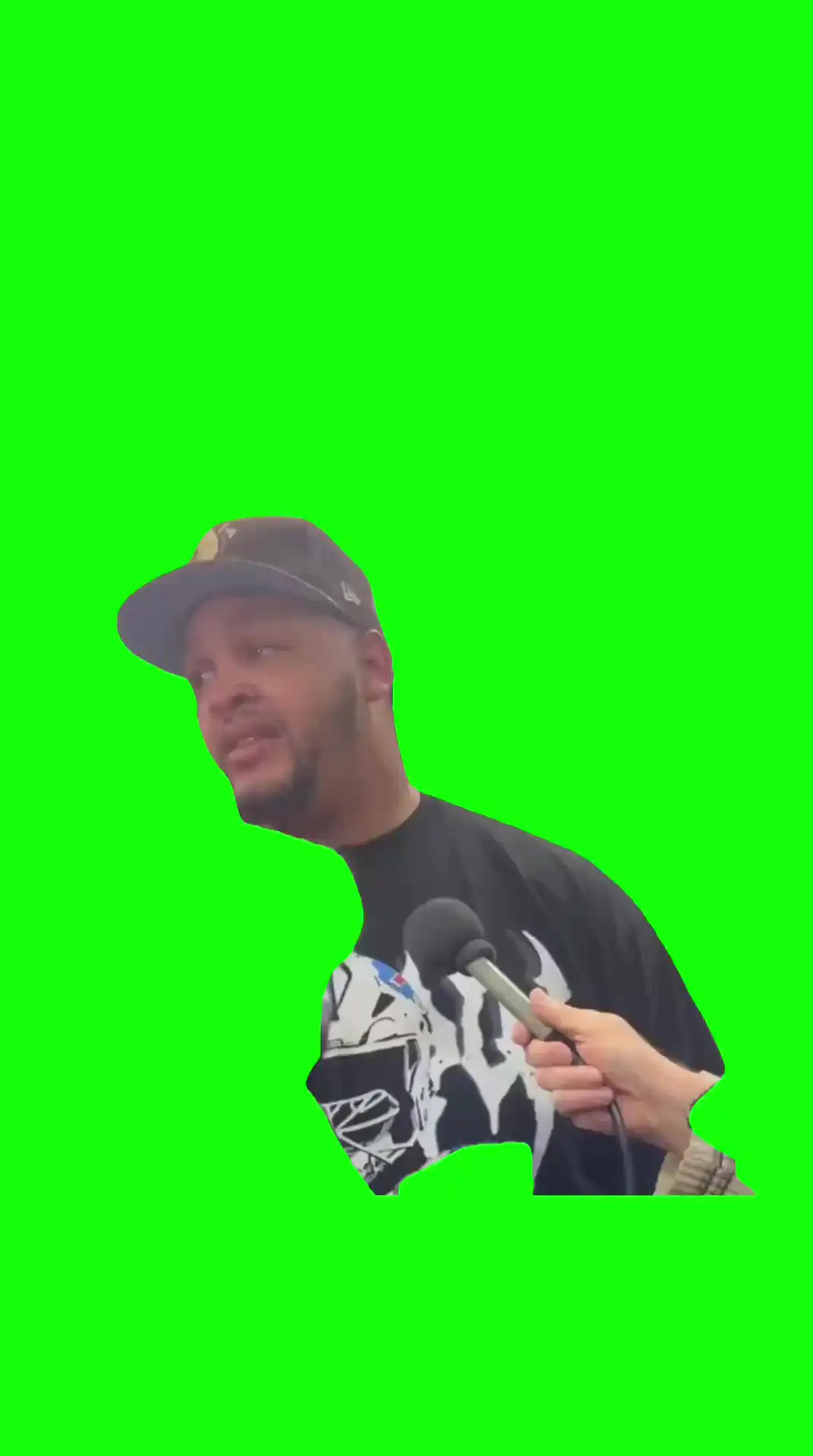 Dion Dawkins crying Green Screen Meme