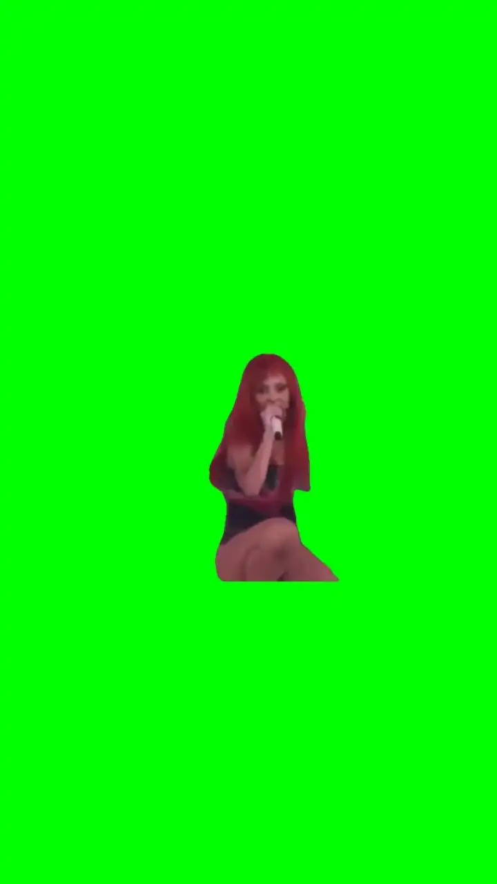 Doja cat screaming green screen