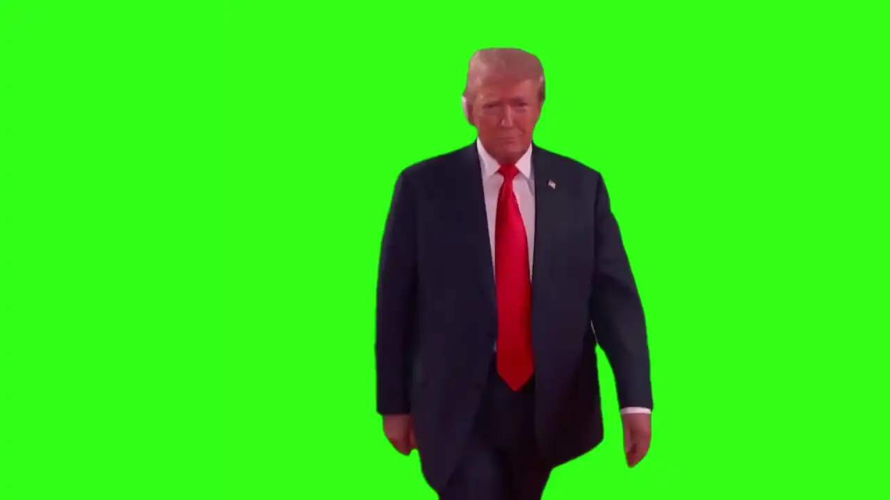 Donal Trump Phonk Walk Meme Green Screen