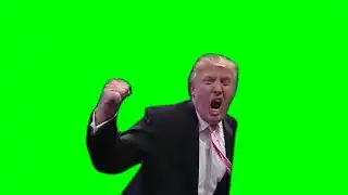 Donald Trump Happy Celebrates Wins Green Screen