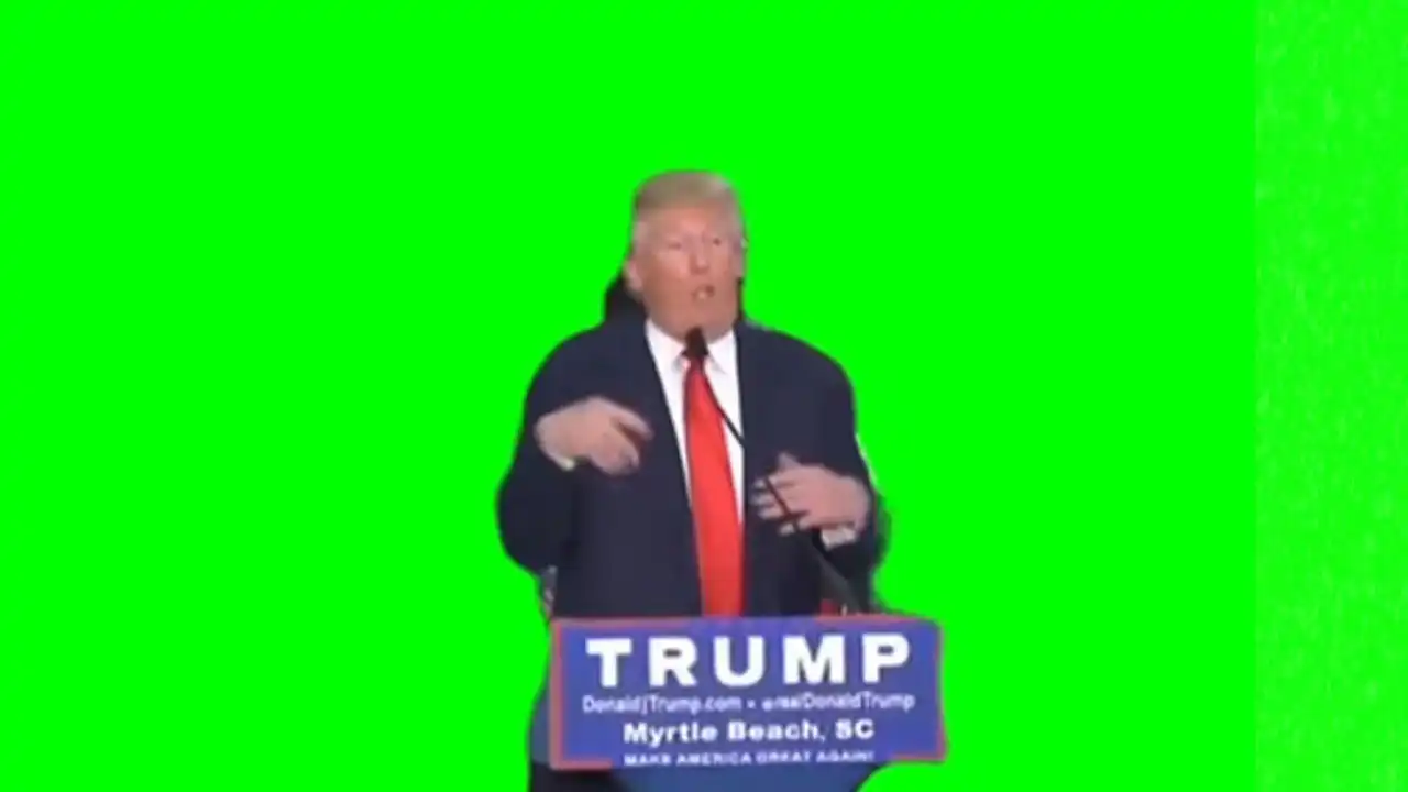 Donald Trump I dont know what I said meme green screen
