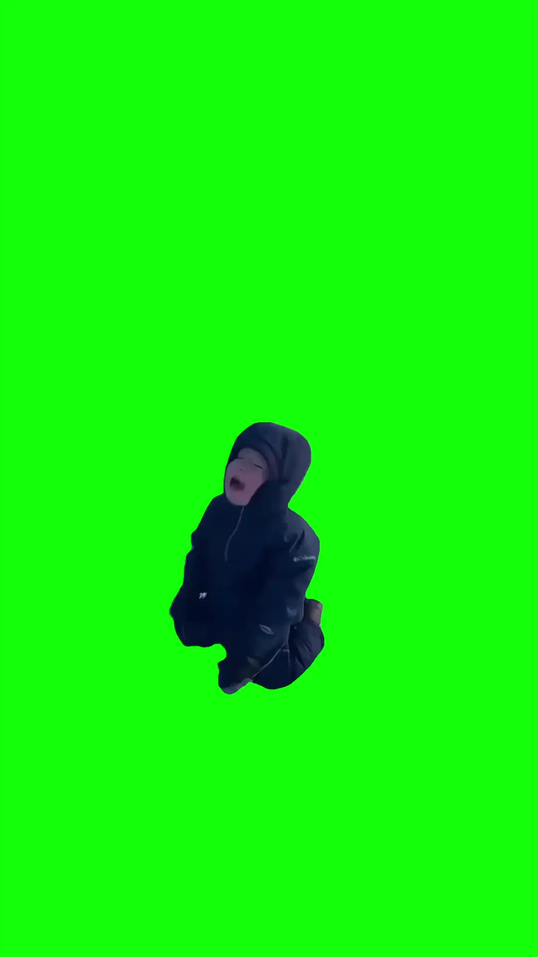 Dramatic kid meme green screen