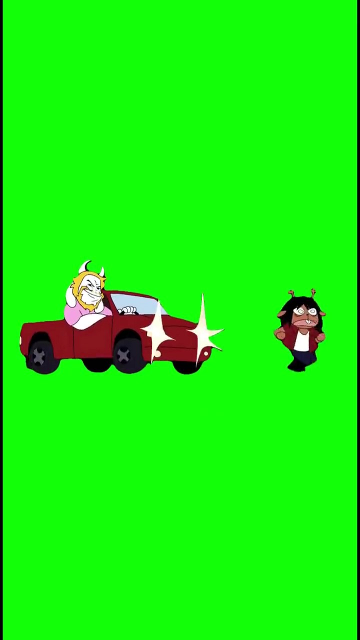 Driving in my car right after a beer Green Screen