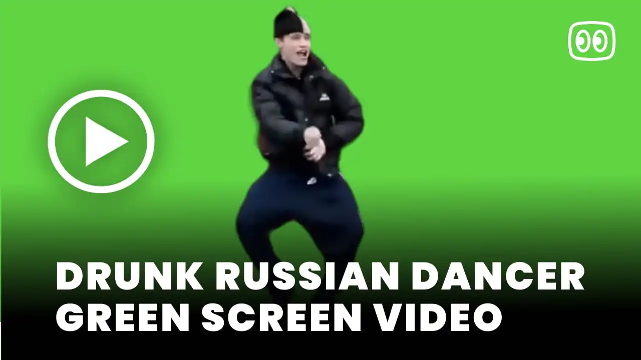 Drunk Russian Dancer Green Screen