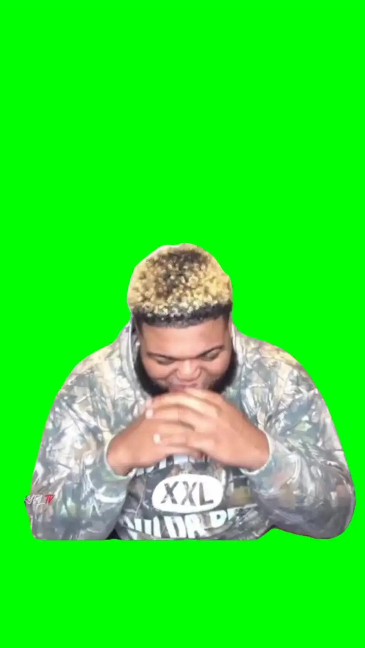 Druski giggling green screen