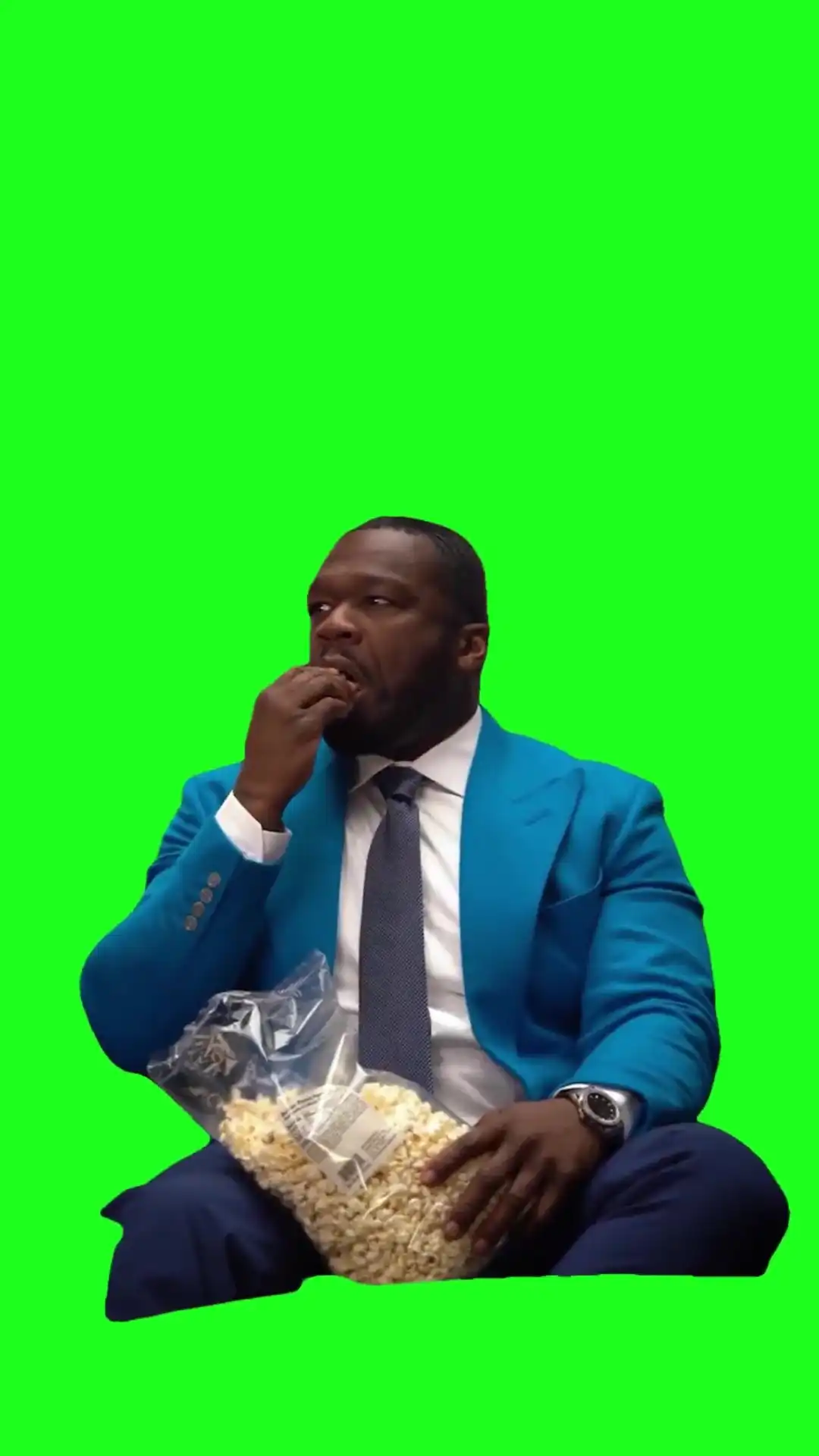 Eating popcorn Green Screen meme