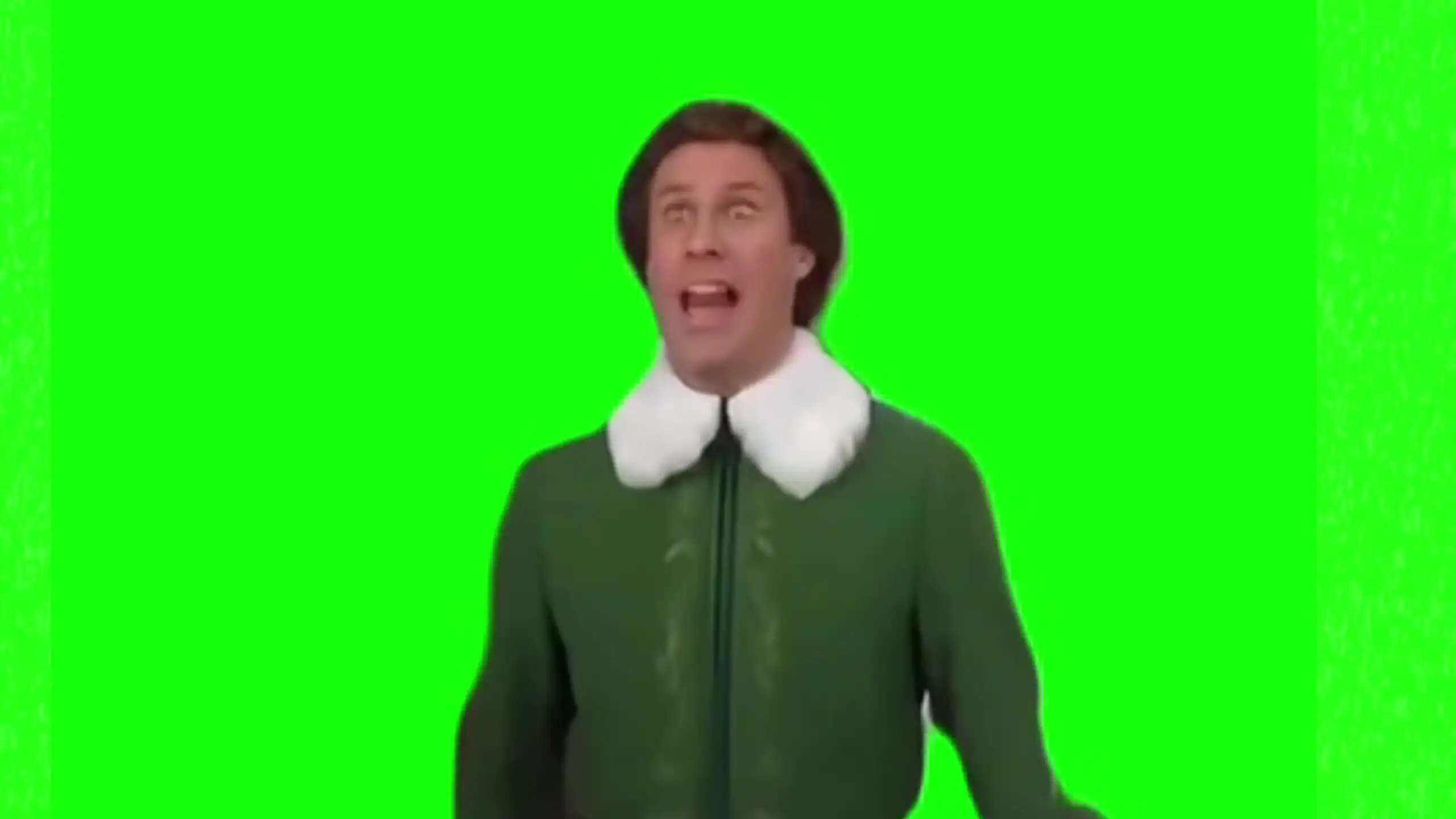 elf, I love you meme green sceeen