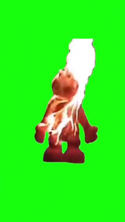 Elmo on fire meme green screen