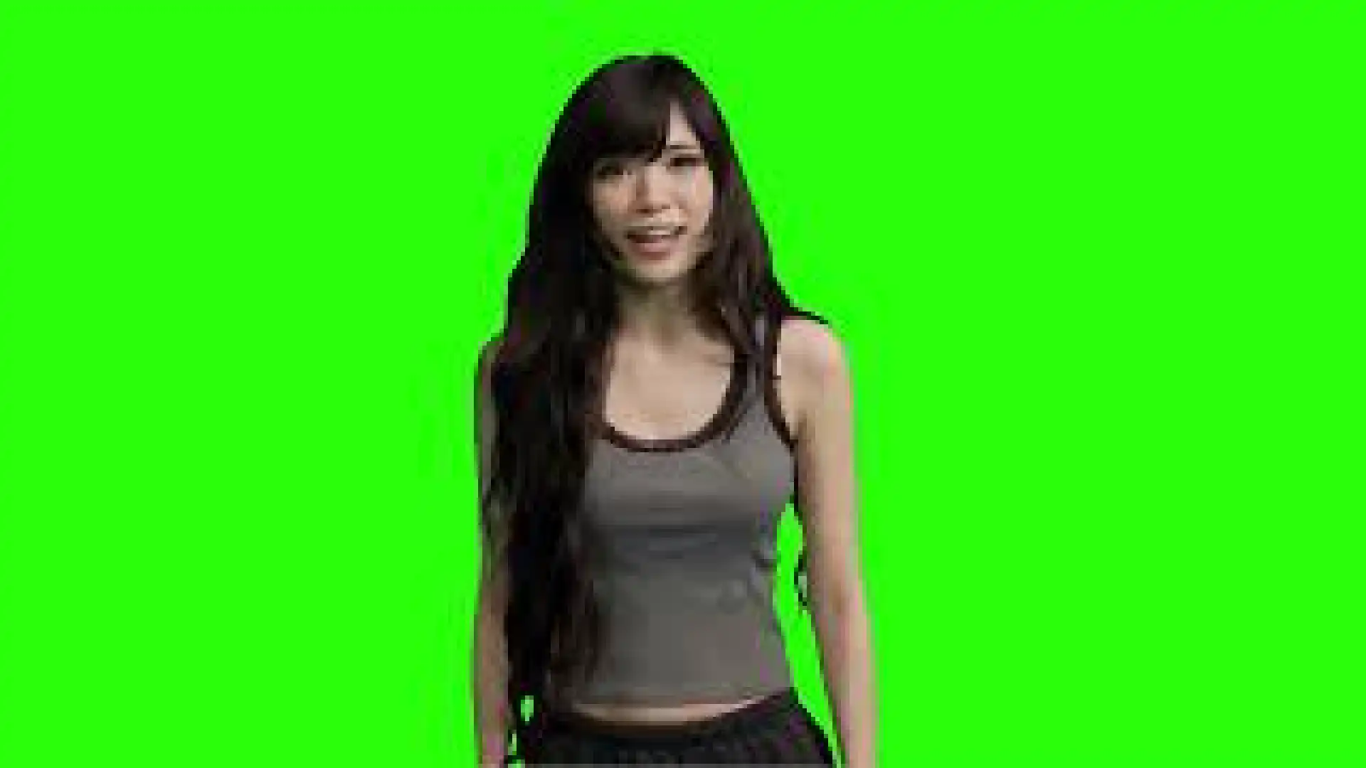 Emiru hates you green screen